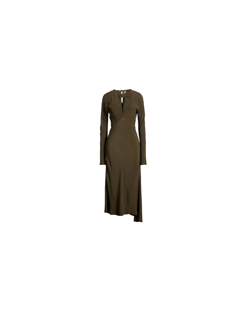 N° 21 KLEIDER - Midi-Kleiderauf YOOX.COM Militärgrün
