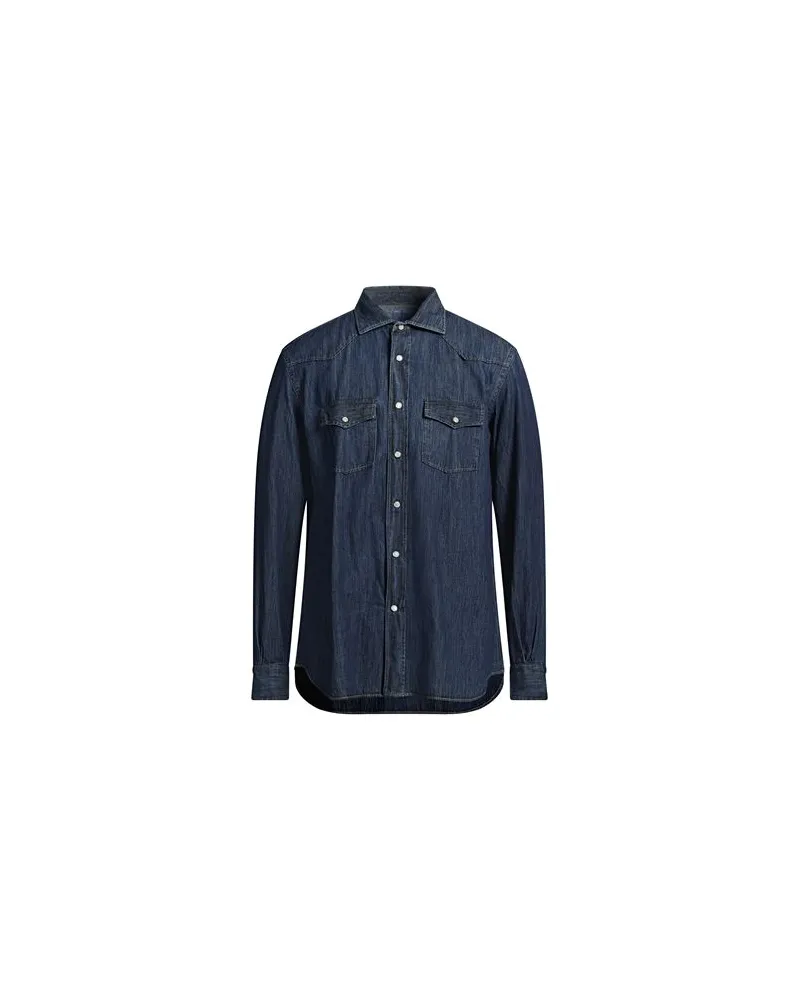 MAZZARELLI BLU - TOPS - Jeanshemdenauf YOOX.COM Blau