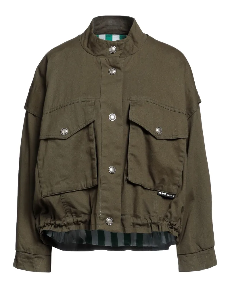 OOF WEAR Jeansjacke/-mantel Militärgrün