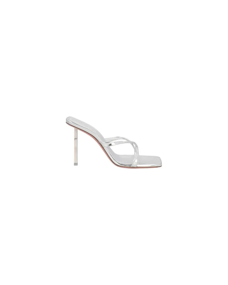 Amina Muaddi SCHUHE - Sandalenauf YOOX.COM Silber