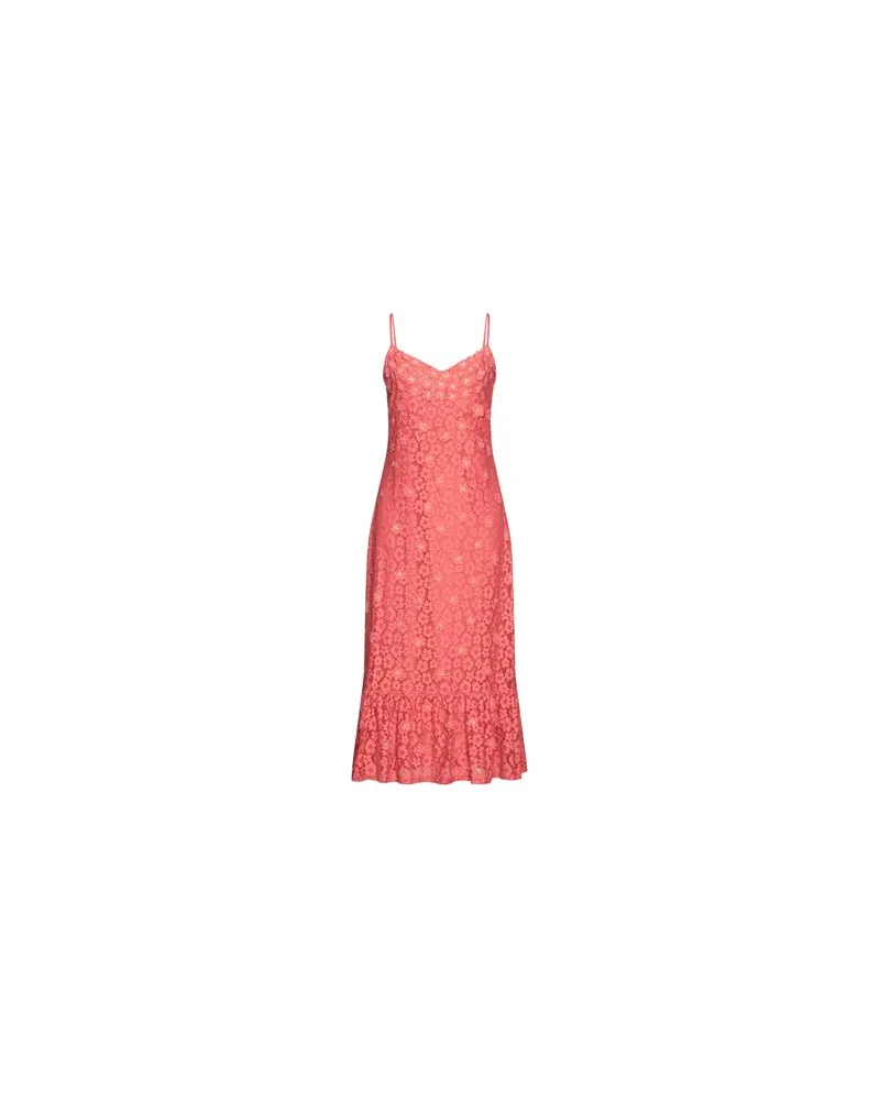 Michael Kors FLORAL LACE EMB DRESS  - KLEIDER - Midi-Kleiderauf YOOX.COM Koralle