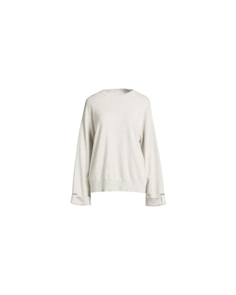 Brunello Cucinelli STRICKWAREN - Pulloverauf YOOX.COM Hellgrau