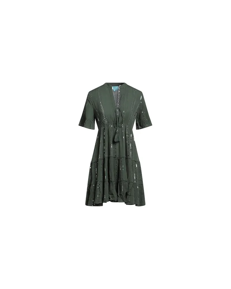 Iconique KLEIDER - Mini-Kleiderauf YOOX.COM Dunkelgrün
