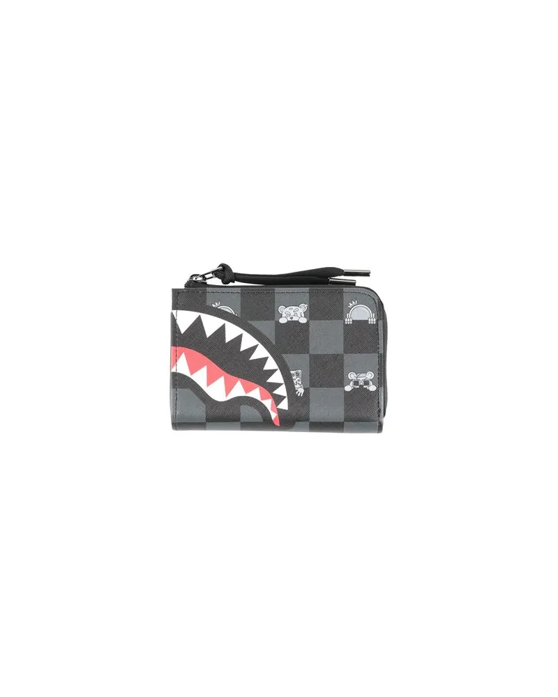 Sprayground GRAY PEEKING CHARACTER CHECK WALLET - Kleinlederwaren - Brieftaschenauf YOOX.COM Braungrau
