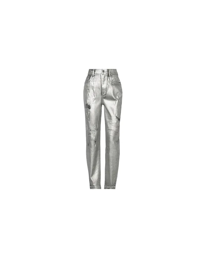 Dolce & Gabbana HOSEN & RÖCKE - Jeanshosenauf YOOX.COM Silber