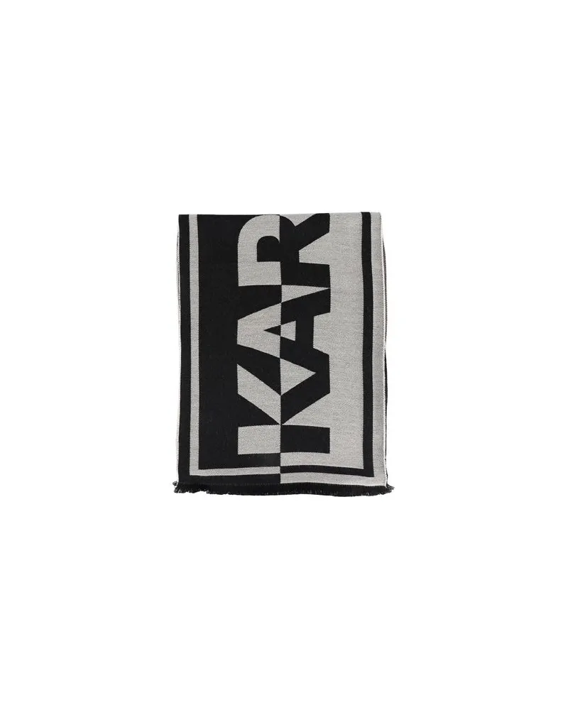 Karl Lagerfeld K/ESSENTIAL TWO TONE SCARF  - ACCESSOIRES - Schalsauf YOOX.COM Schwarz