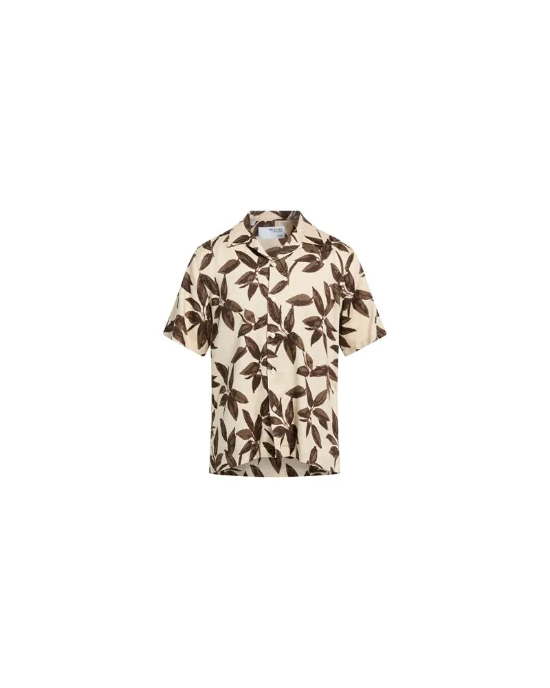 Selected Homme TOPS - Hemdenauf YOOX.COM Beige