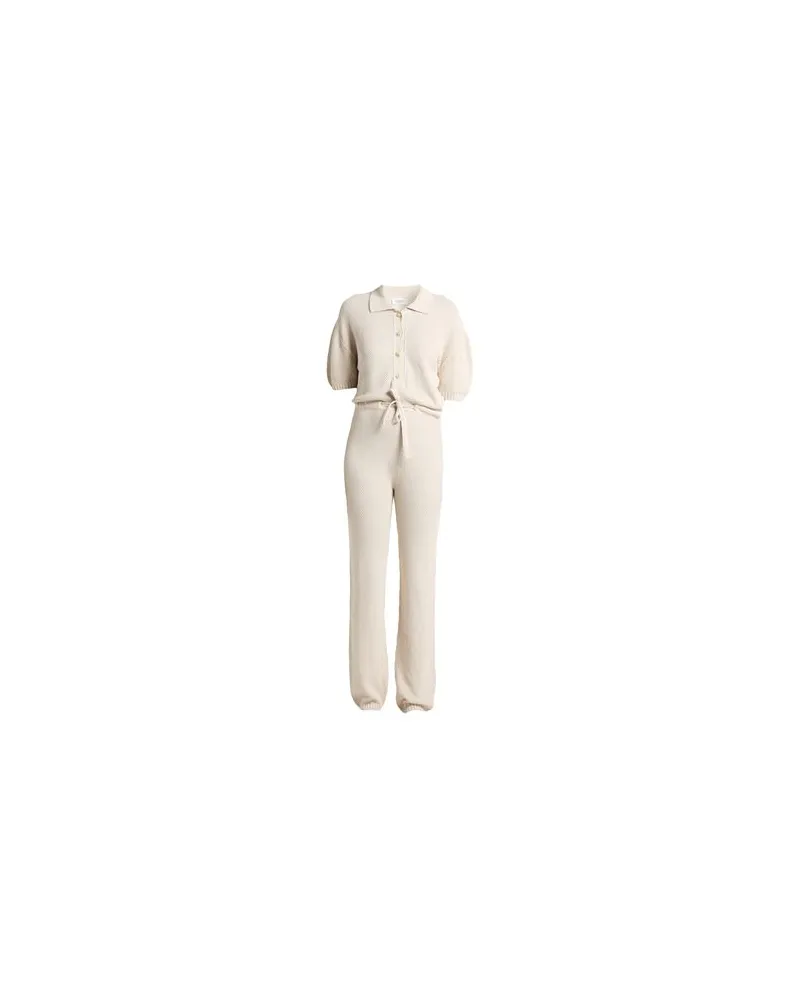 Laneus OVERALLS - Jumpsuitsauf YOOX.COM Cremeweiß