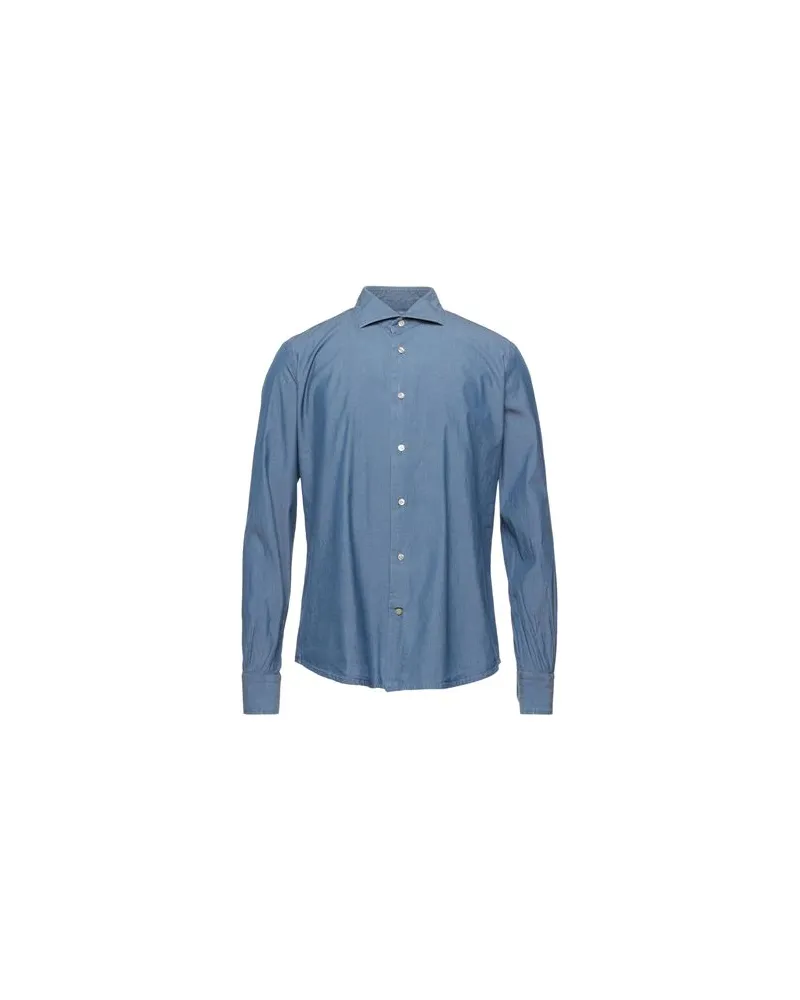 MAZZARELLI TOPS - Jeanshemdenauf YOOX.COM Blau