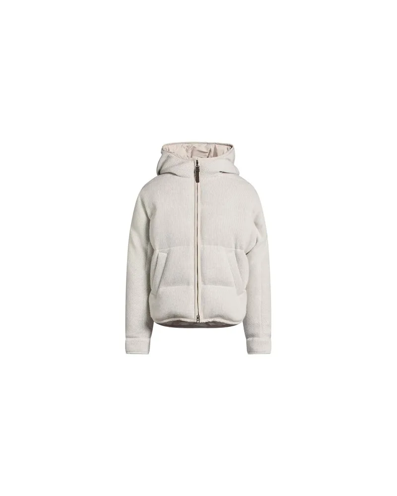 Brunello Cucinelli JACKEN & MÄNTEL - Pufferjacken & Daunenjackenauf YOOX.COM Hellgrau