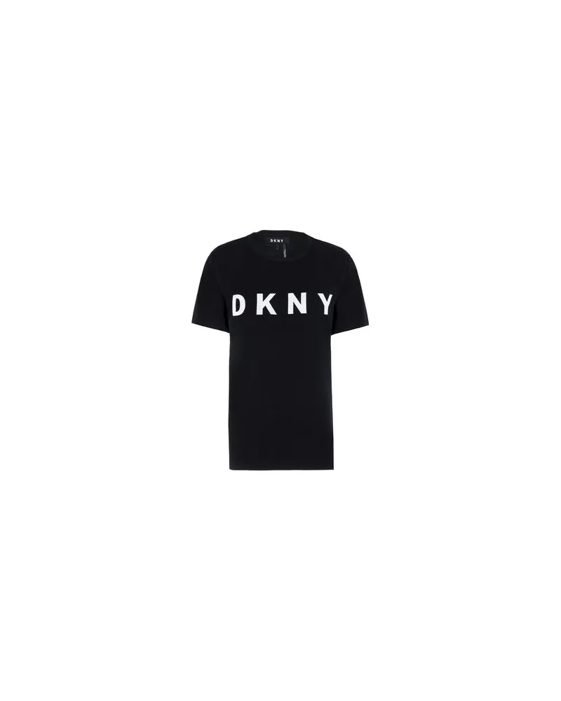 DKNY S/S LOGO TEE   - TOPS - T-shirtsauf YOOX.COM Schwarz