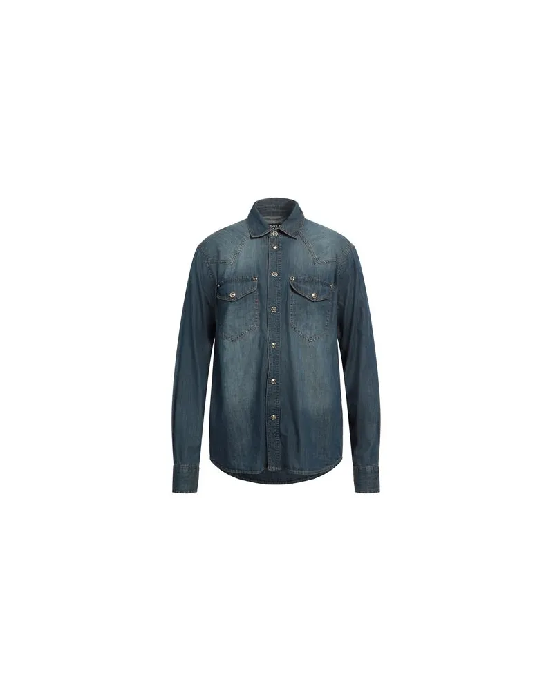 Versace Jeans TOPS - Jeanshemdenauf YOOX.COM Blau