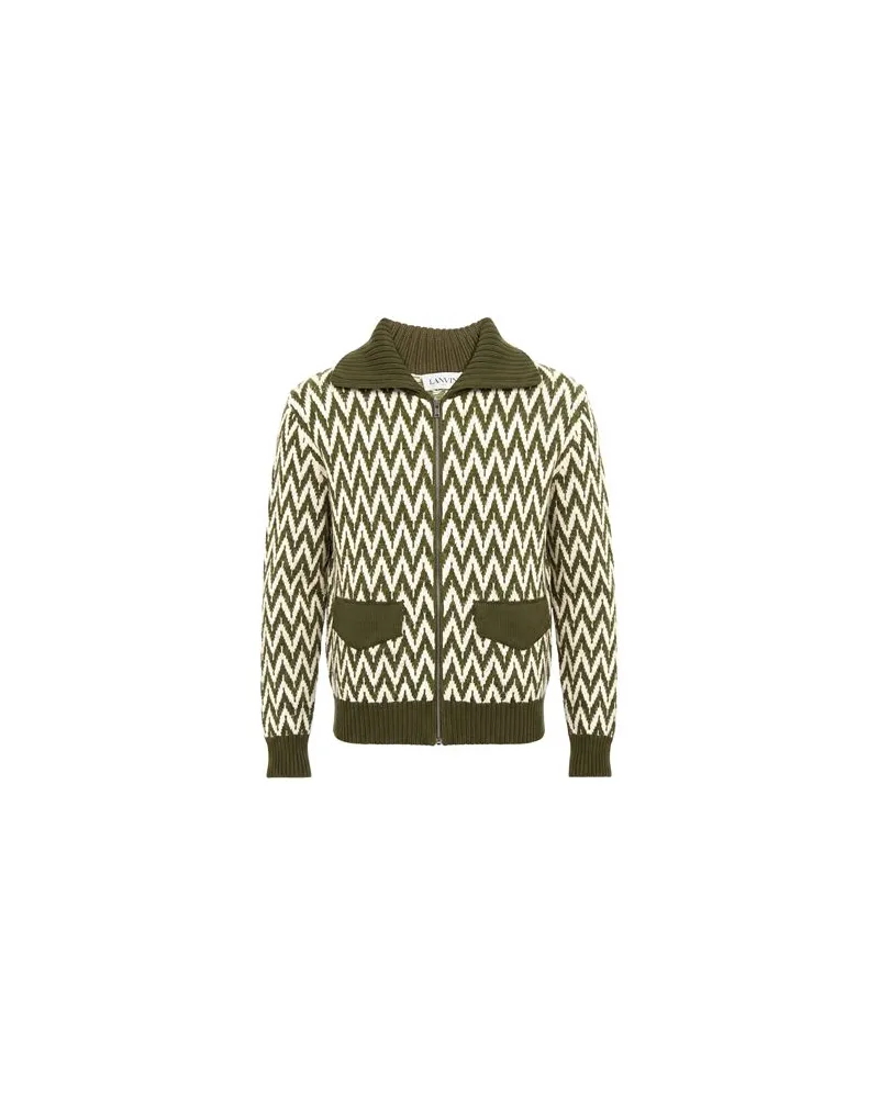 Lanvin STRICKWAREN - Strickjackenauf YOOX.COM Militärgrün