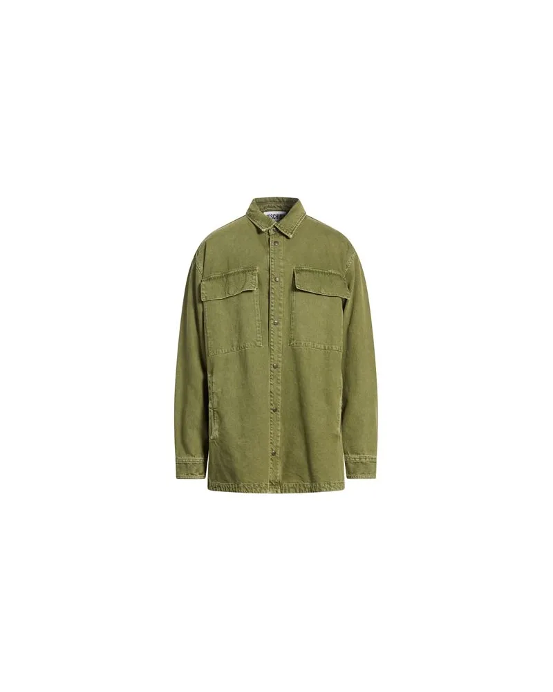 Moschino TOPS - Jeanshemdenauf YOOX.COM Militärgrün