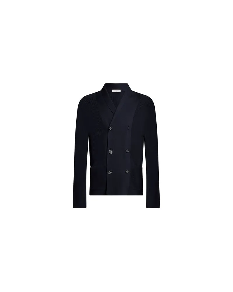 Paolo Pecora Milano STRICKWAREN - Strickjackenauf YOOX.COM Marineblau