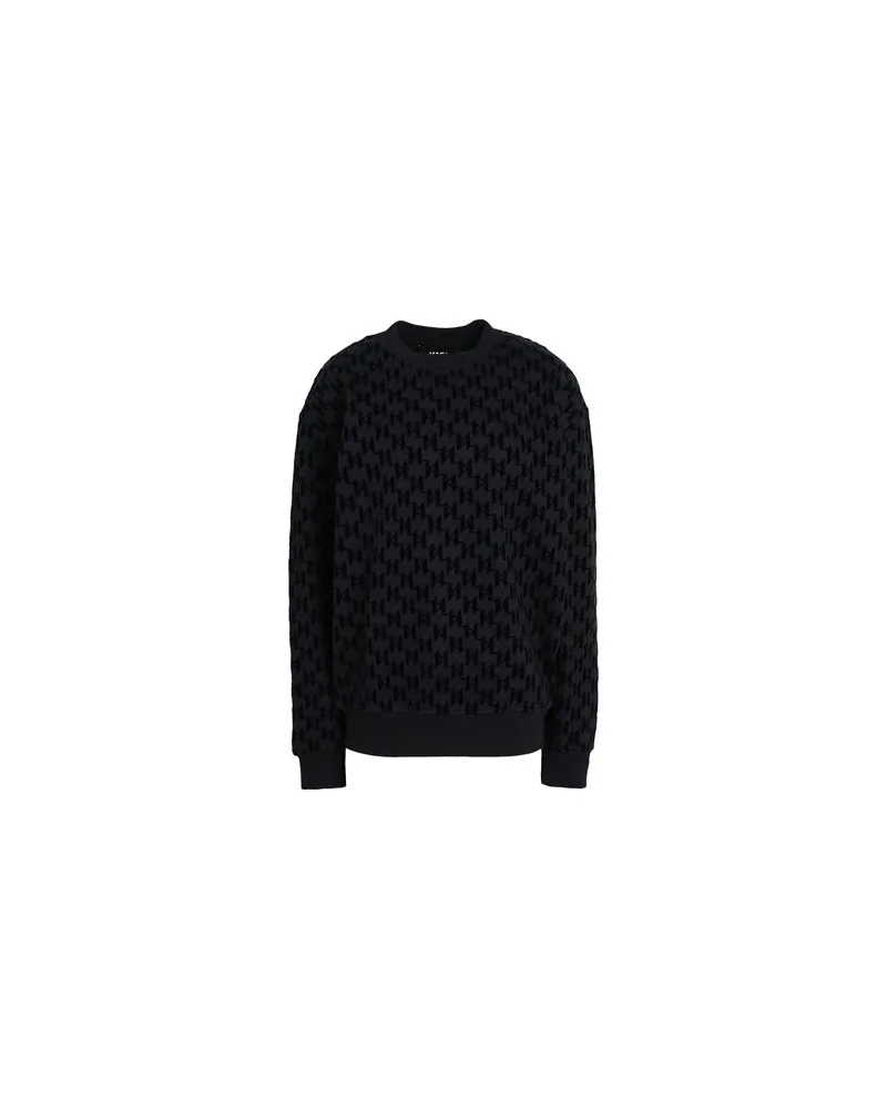 Karl Lagerfeld Unisex Allover Kl Flock Sweat	 - TOPS - Sweatshirtsauf YOOX.COM Schwarz