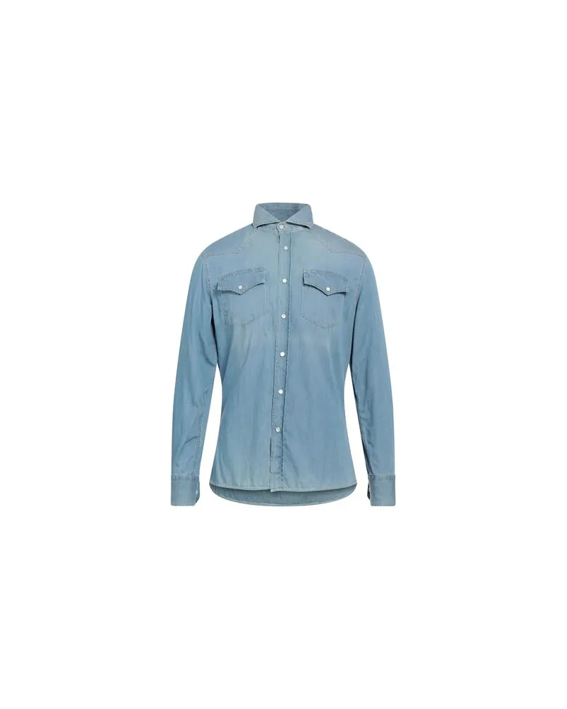 Brunello Cucinelli TOPS - Jeanshemdenauf YOOX.COM Blau