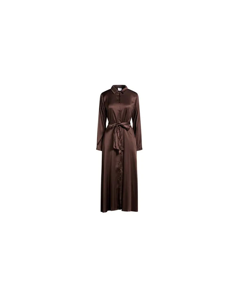 ANONYME designers KLEIDER - Maxi-Kleiderauf YOOX.COM Schokobraun