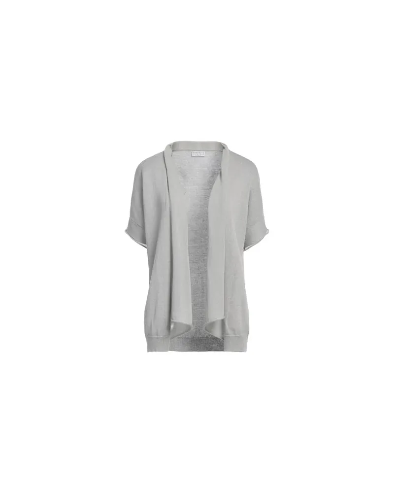 Guess STRICKWAREN - Strickjackenauf YOOX.COM Hellgrau