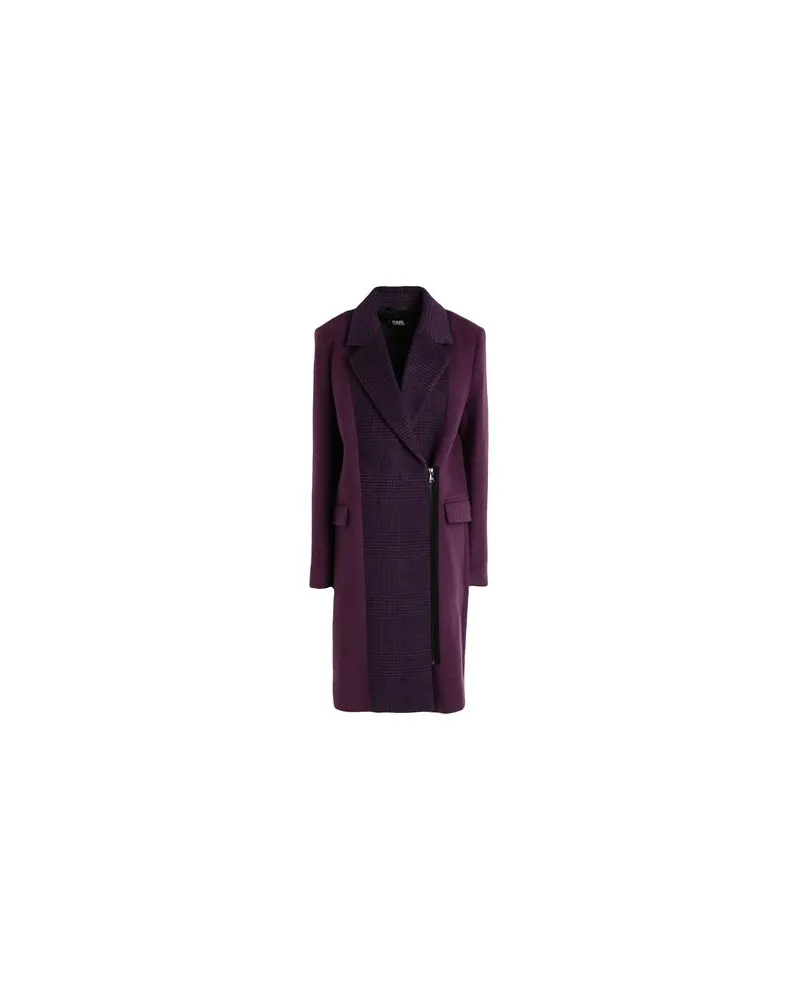 Karl Lagerfeld CONTRAST PANEL ZIP COAT - JACKEN & MÄNTEL - Mäntelauf YOOX.COM Malve