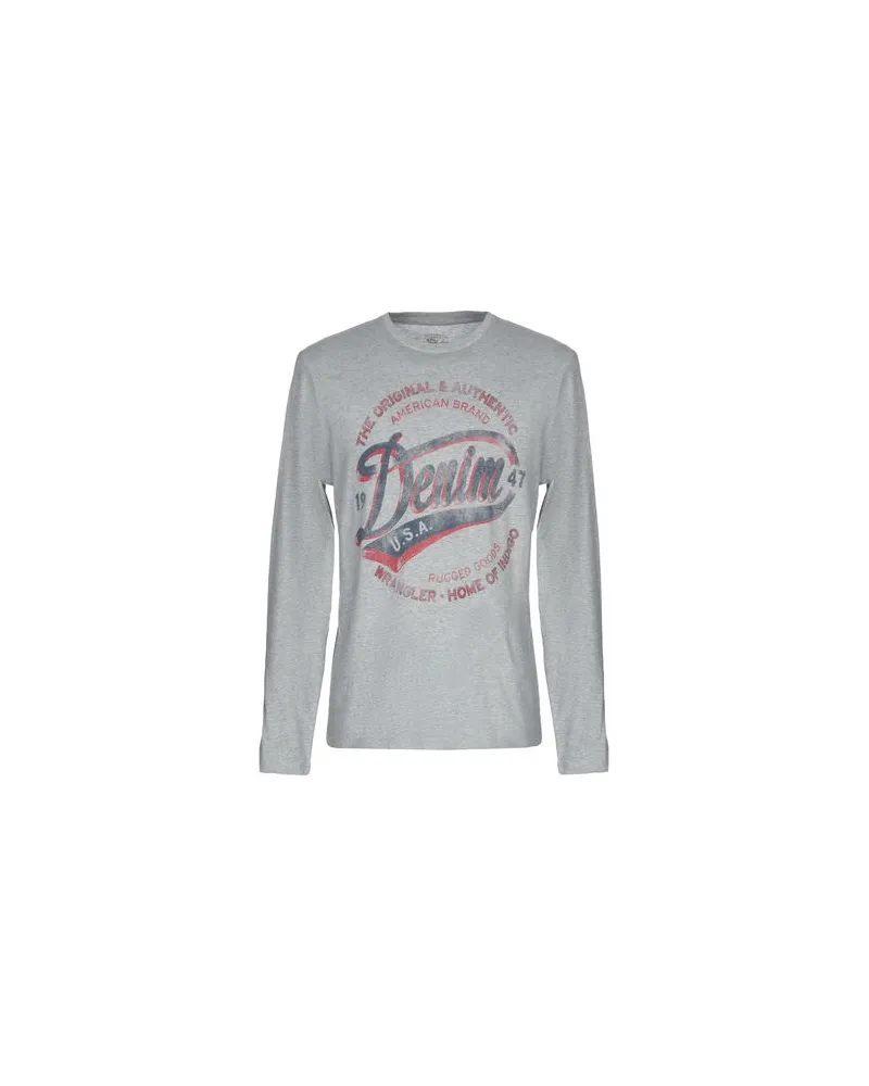 Wrangler TOPS - T-shirtsauf YOOX.COM Hellgrau