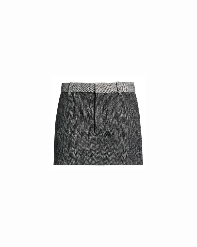 Frame Denim TWEED SUITING SKIRT  - HOSEN & RÖCKE - Miniröckeauf YOOX.COM Braungrau