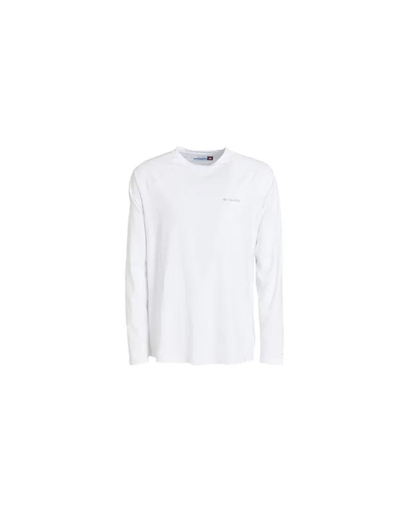 Columbia Sportswear Company MIDWEIGHT STRETCH LONG SLEEVE HALF ZIP  - TOPS - T-shirtsauf YOOX.COM Weiß
