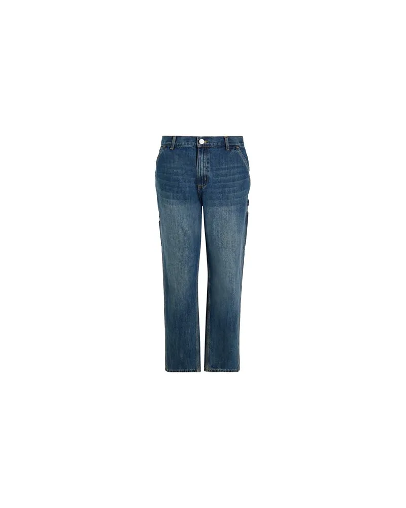 8 by Yoox ORGANIC COTTON LOOSE FIT DENIM   - HOSEN & RÖCKE - Jeanshosenauf YOOX.COM Blau