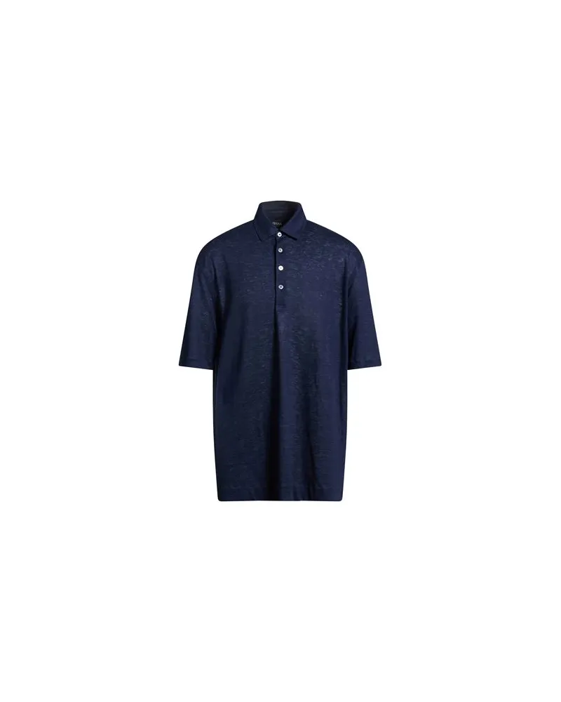 Ermenegildo Zegna OASI LINO - TOPS - Poloshirtsauf YOOX.COM Nachtblau