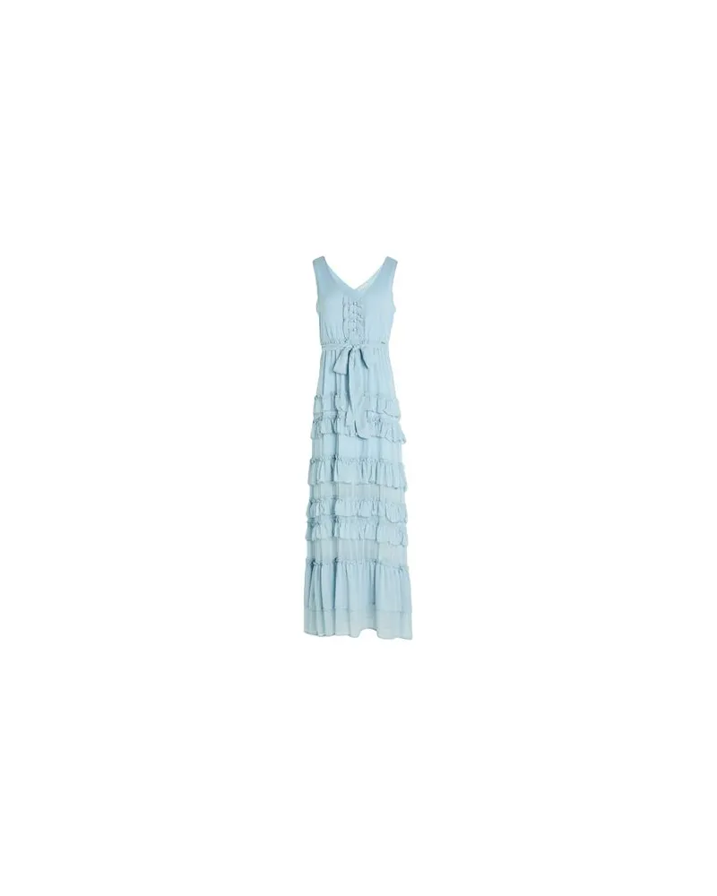 Fracomina KLEIDER - Maxi-Kleiderauf YOOX.COM Himmelblau