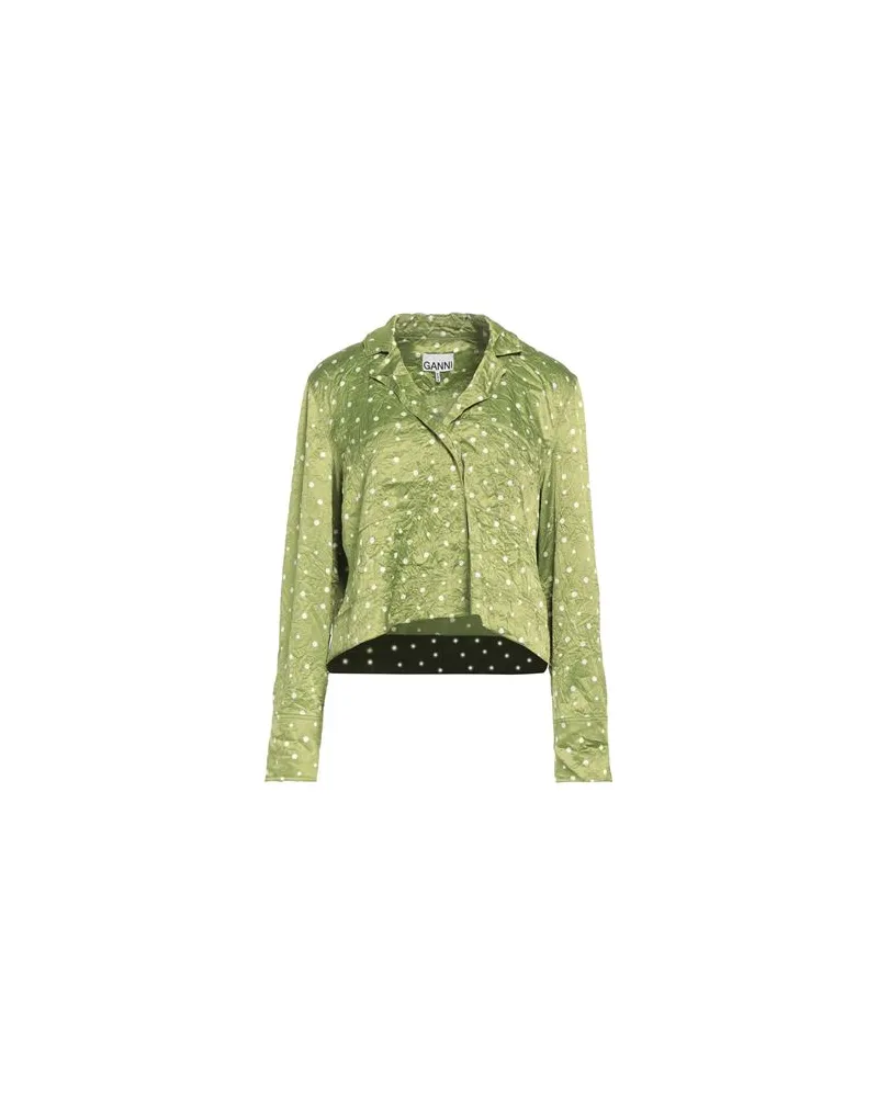 Ganni TOPS - Hemdenauf YOOX.COM Säuregrün