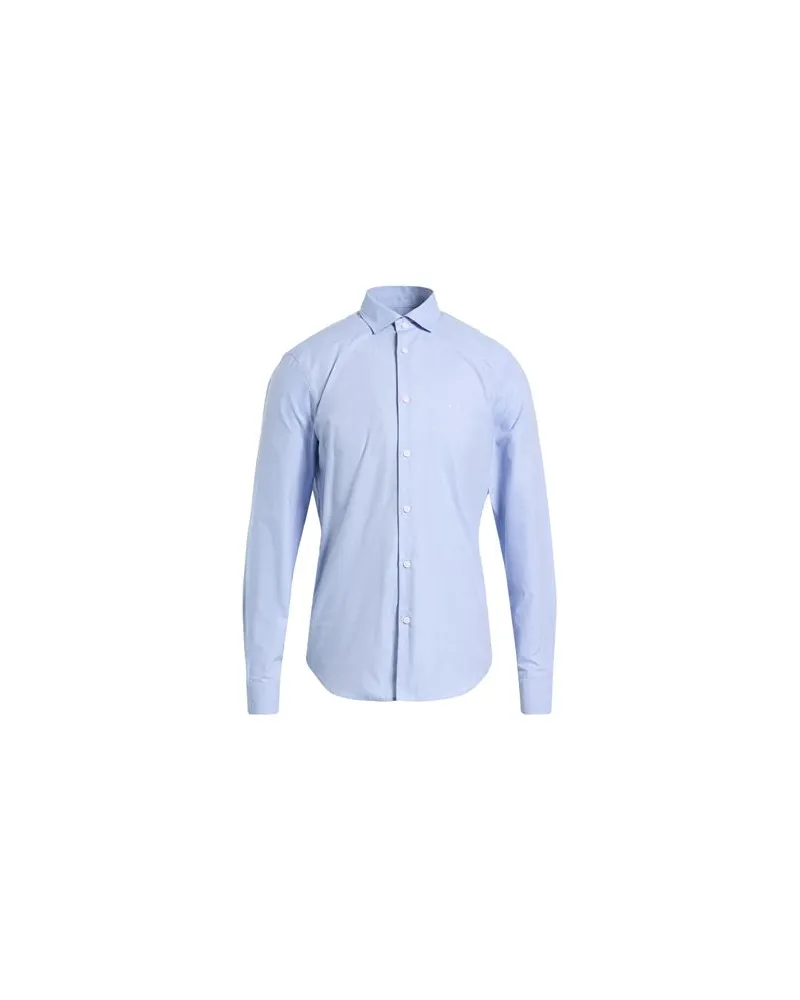 Armani Exchange TOPS - Hemdenauf YOOX.COM Himmelblau