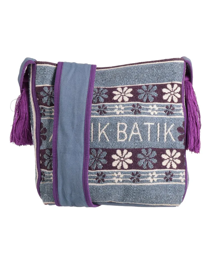 Antik Batik Umhängetasche Taubenblau