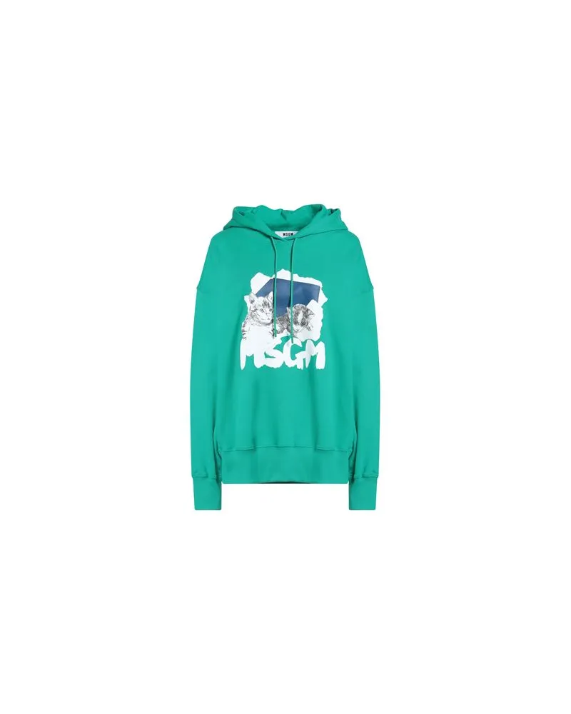MSGM TOPS - Sweatshirtsauf YOOX.COM Smaragdgrün