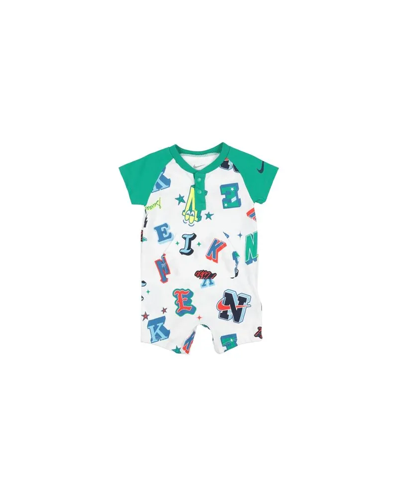 Nike B NSW NEXT GEN AOP TEE ROMPER  - NEUGEBORENE - Babystrampler & -Latzhoseauf YOOX.COM Weiß