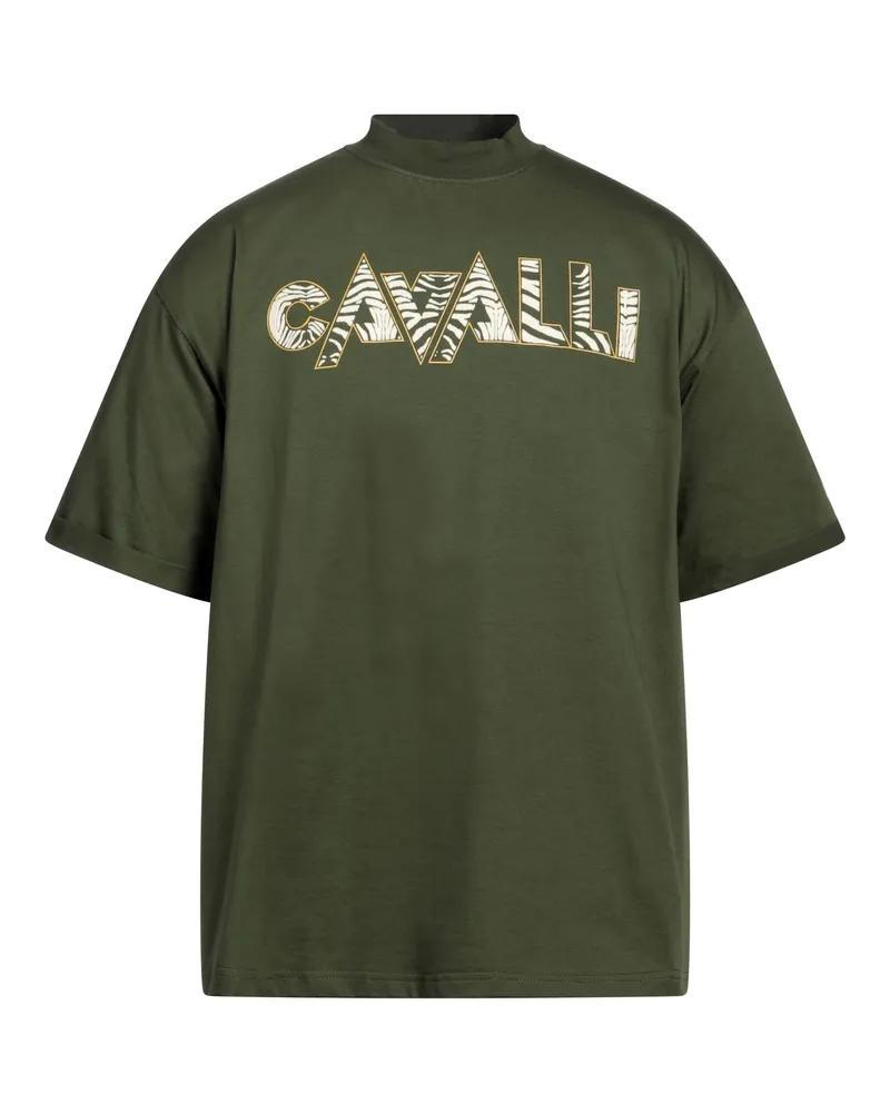 Roberto Cavalli T-shirts Militärgrün