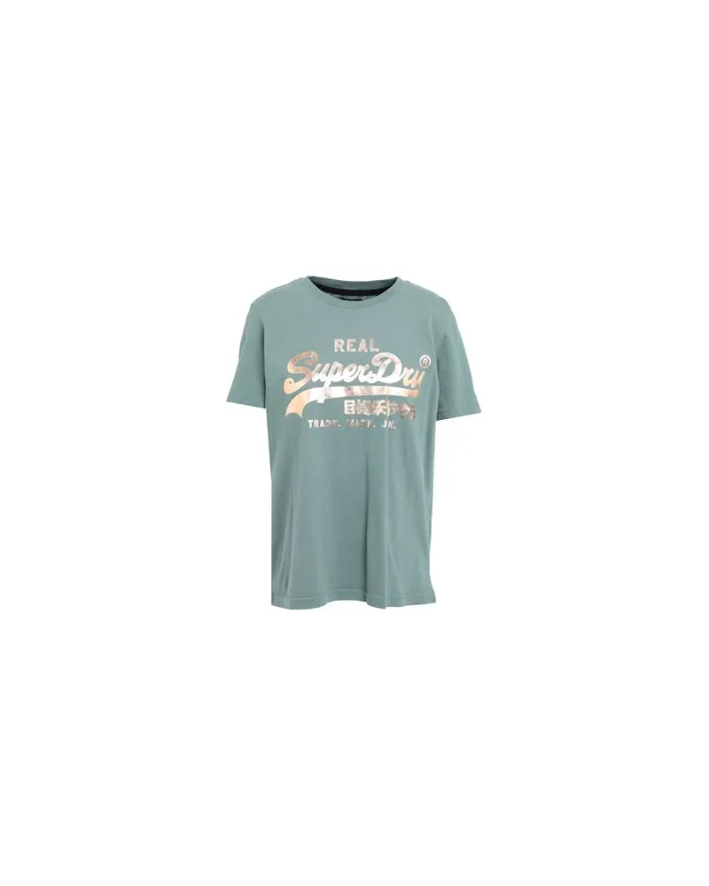 Superdry. TOPS - T-shirtsauf YOOX.COM Salbeigrün