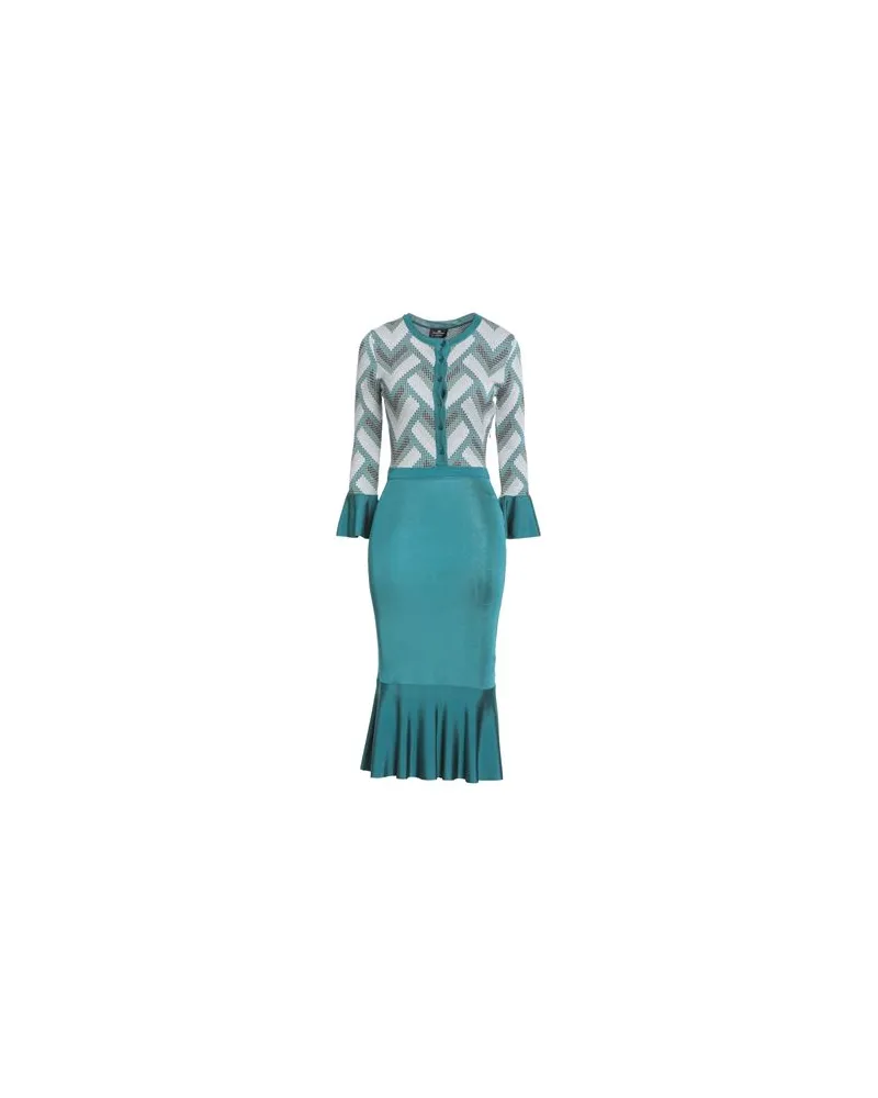Elisabetta Franchi KLEIDER - Midi-Kleiderauf YOOX.COM Aquamarin