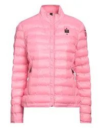 Blauer Pufferjacke & Daunenjacke Rosa