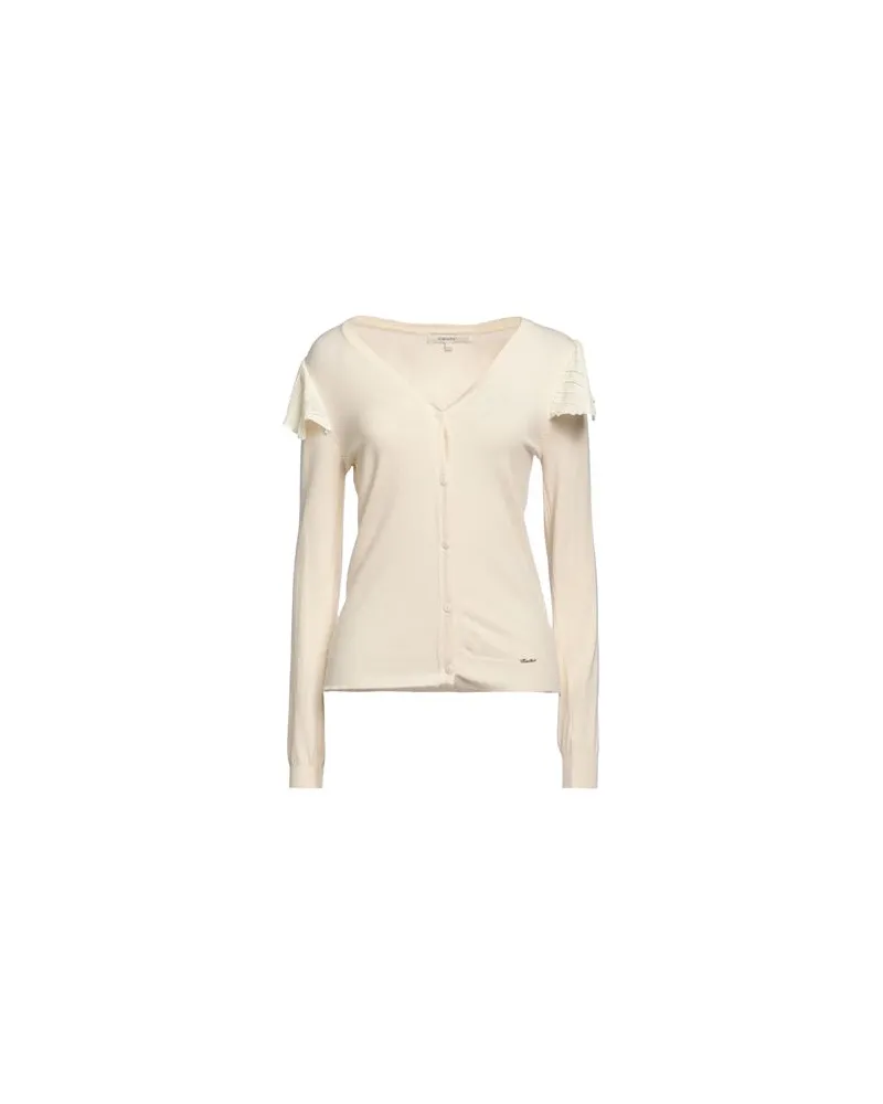 KORALLINE STRICKWAREN - Strickjackenauf YOOX.COM Cremeweiß