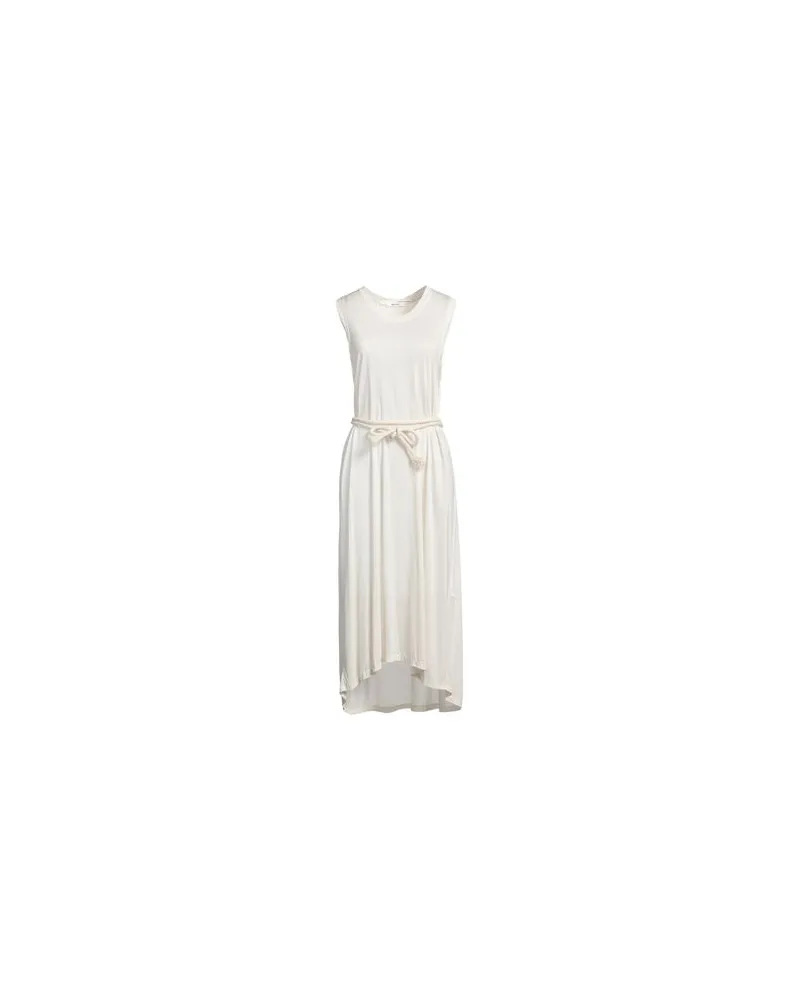 Isabel Benenato KLEIDER - Midi-Kleiderauf YOOX.COM Cremeweiß