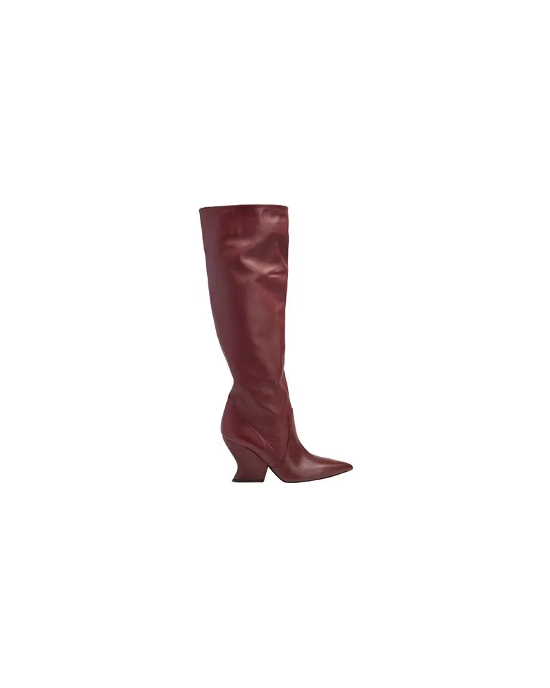 8 by Yoox LEATHER WEDGE SOLE HIGH BOOT  - SCHUHE - Stiefelauf YOOX.COM Bordeaux