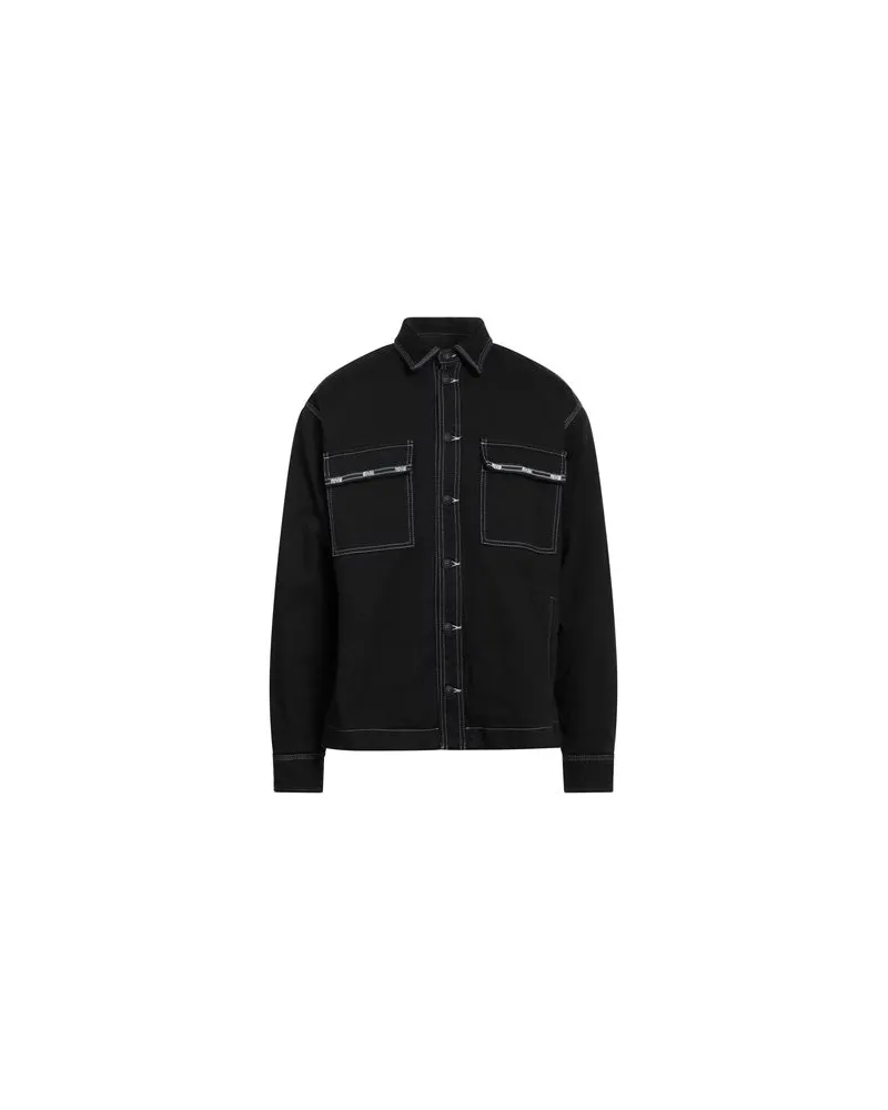 Versace Jeans JACKEN & MÄNTEL - Jeansjacken/Mäntelauf YOOX.COM Schwarz