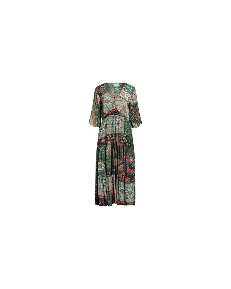 Iconique KLEIDER - Midi-Kleiderauf YOOX.COM Militärgrün