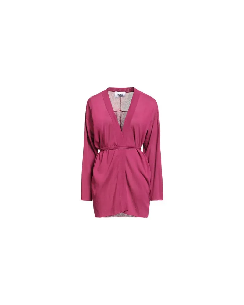 Alpha Studio STRICKWAREN - Strickjackenauf YOOX.COM Magenta