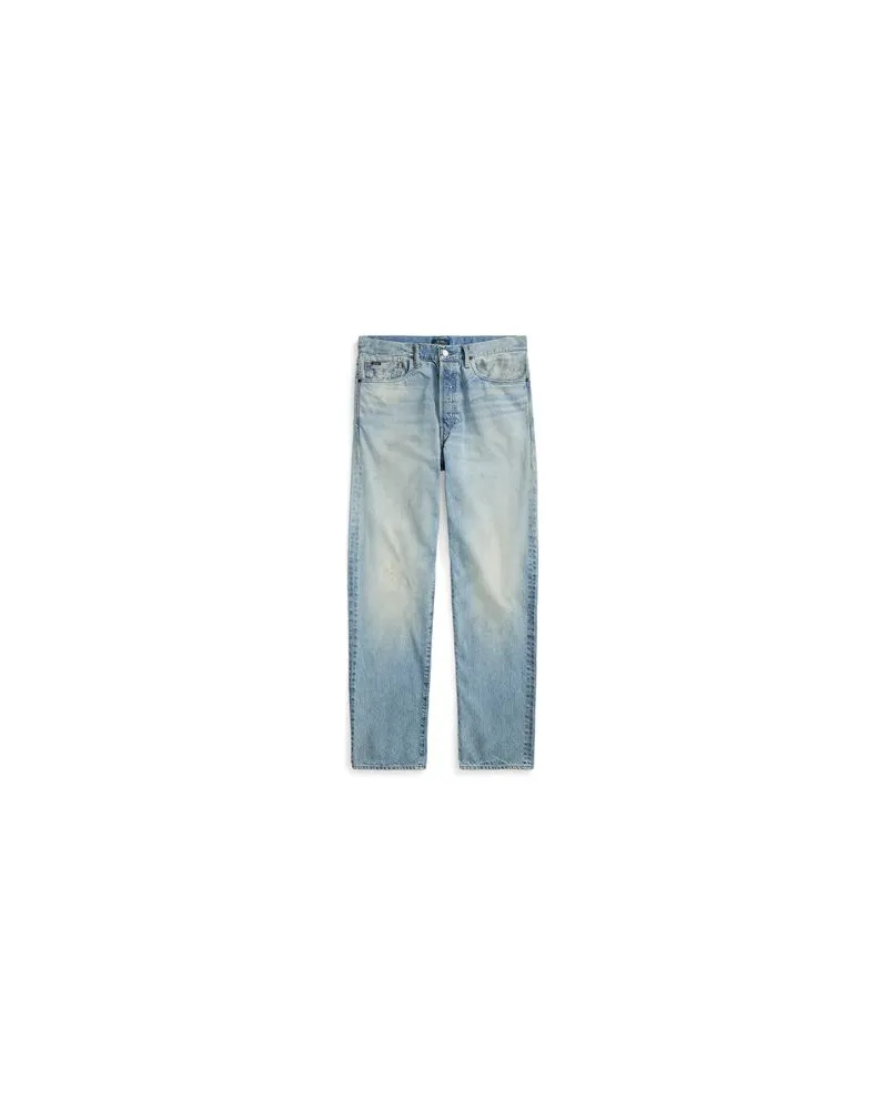 Ralph Lauren HERITAGE STRAIGHT FIT DISTRESSED JEAN  - HOSEN & RÖCKE - Jeanshosenauf YOOX.COM Blau