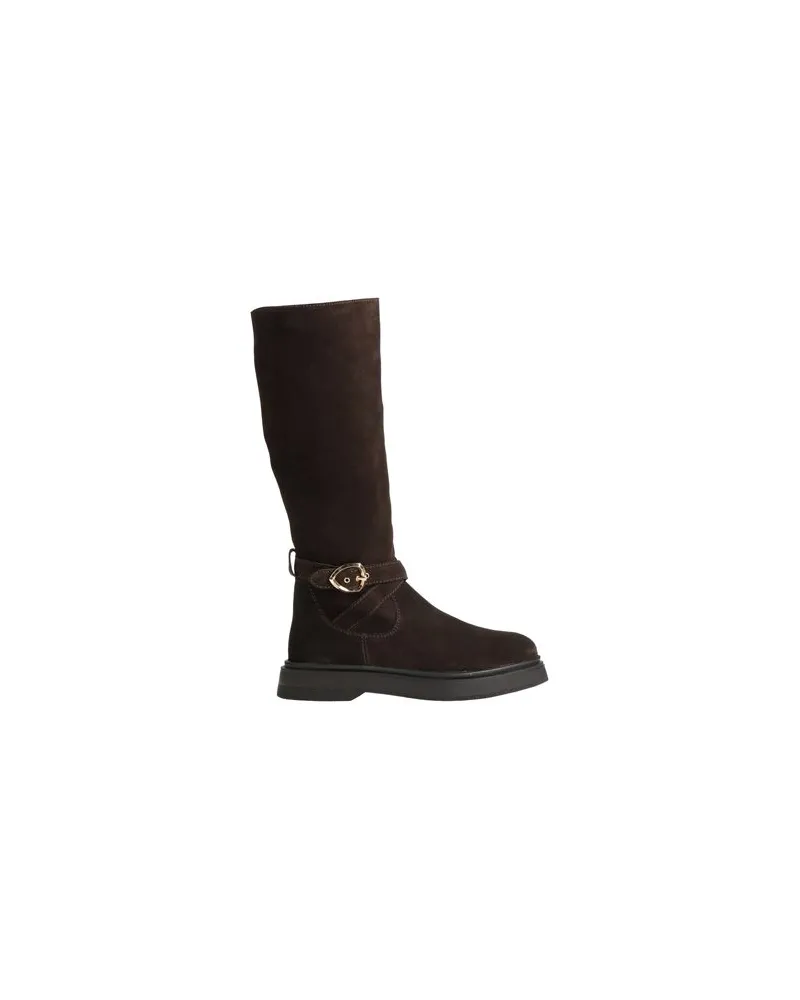 Blauer SCHUHE - Stiefelauf YOOX.COM Dunkelbraun