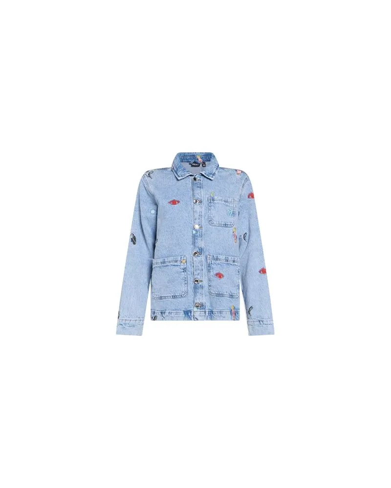 Pieces JACKEN & MÄNTEL - Jeansjacken/Mäntelauf YOOX.COM Blau