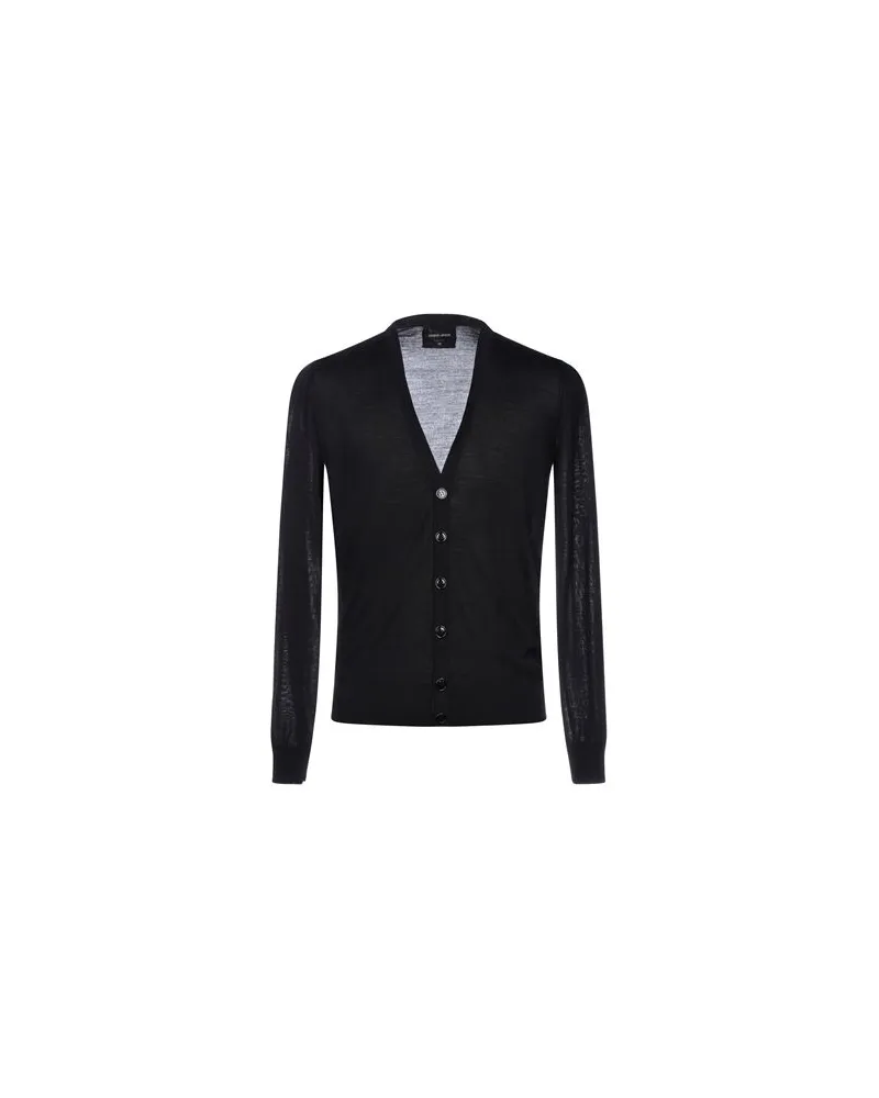 Giorgio Armani STRICKWAREN - Strickjackenauf YOOX.COM Schwarz
