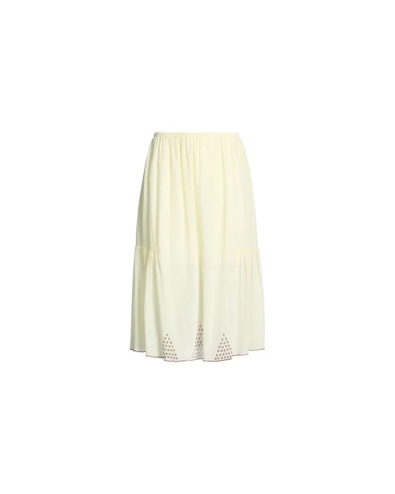 TELA HOSEN & RÖCKE - Midi-Röckeauf YOOX.COM Pastellgelb